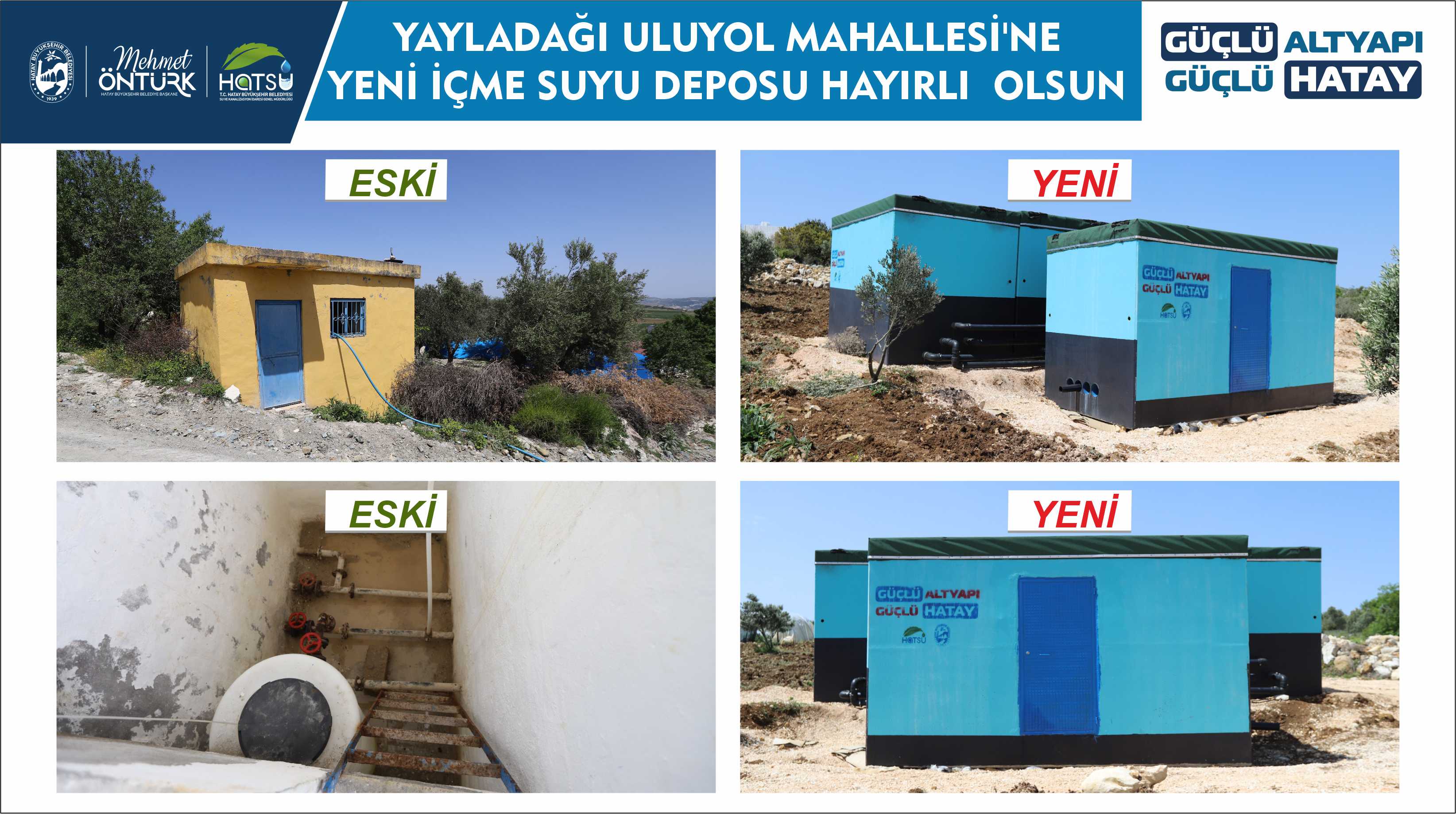 Yayladağı Uluyol Mahallesi\'ne Yeni İçme Suyu Deposu Hayırlı Olsun